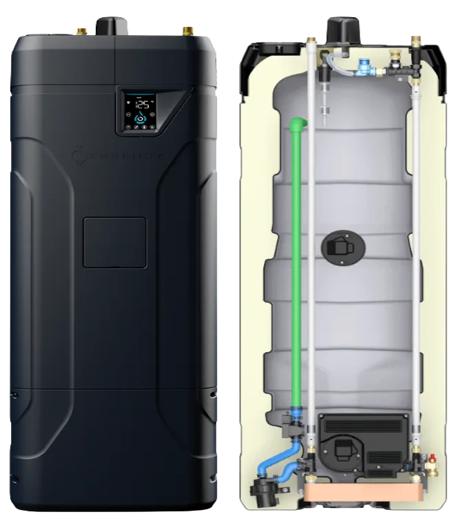 Essency exr water heater cutaway view